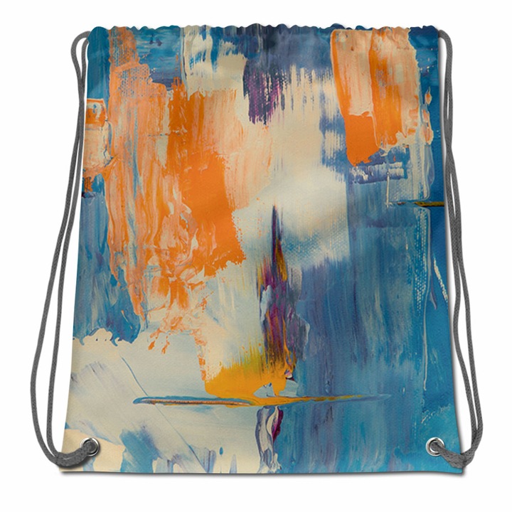 Rucsac ArtWear Abstract Portocaliu Si Albastru, Decoratiuni, 38 x 48 cm