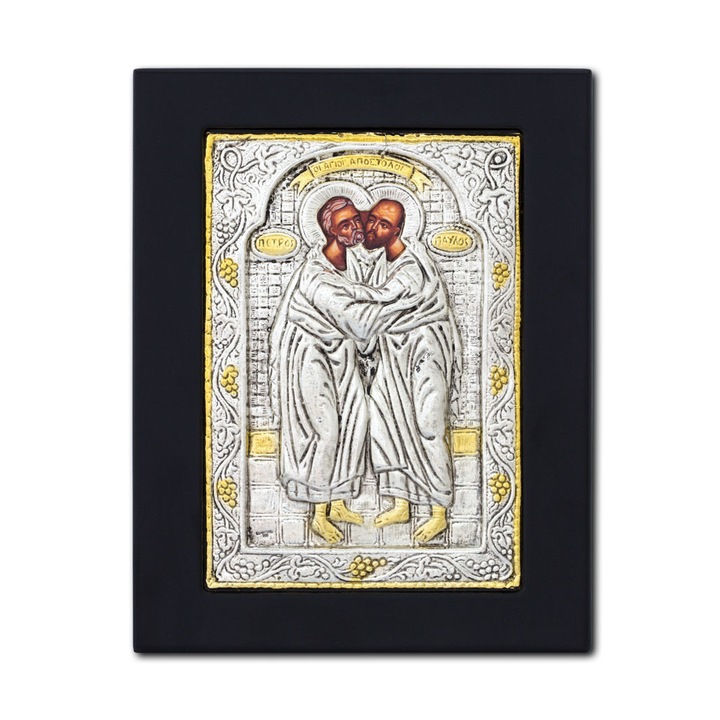 Icoana argintata 19x26 Sf Petru si Pavel K104Ag-431