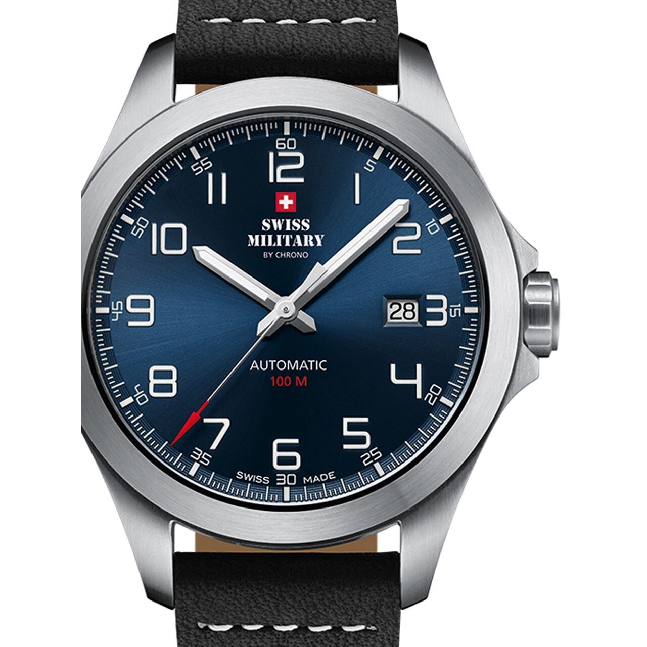 Ceas barbatesc Swiss Military SMA34077.02, 42mm, 10ATM, Argintiu