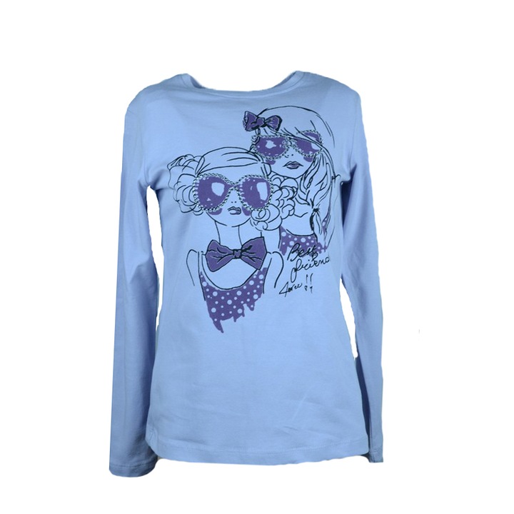 Bluza cu maneca lunga pentru fete Wendee DK101199-2-134, Mov 134 CM