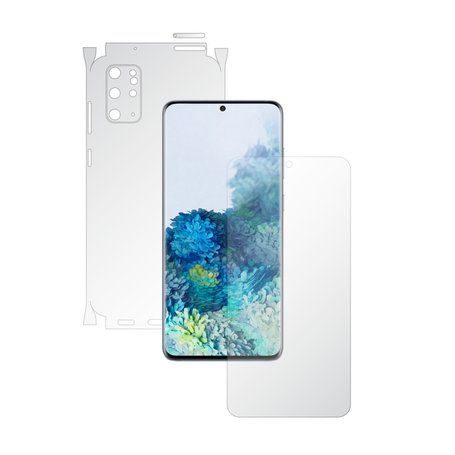 Folie Full Body Invisible Skinz UHD AutoRegeneranta pentru Samsung Galaxy S20+ Plus, (5G) - Folie Protectie Siliconica Ultra-Clear cu taiere 360 Cut pentru Ecran, Carcasa Spate si Laterale, Skin Adeziv Transparent