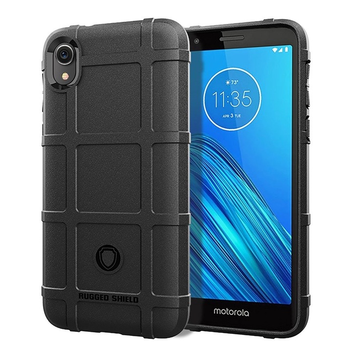Husa Motorola Moto E6 Play Rugged Square Black