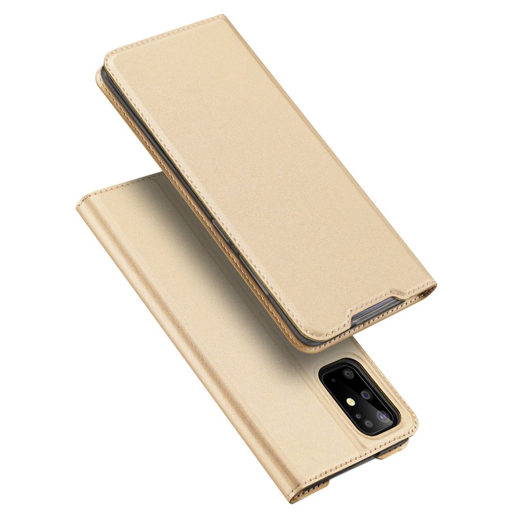 Husa de protectie pentru Samsung Galaxy S20 Plus, DuxDucis, Piele ecologica/TPU, Auriu