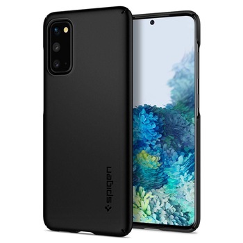 Husa Samsung S20 SPIGEN THIN FIT Neagra Husa Samsung S20 SPIGEN THIN FIT Neagra