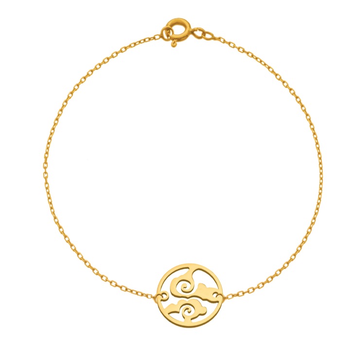 Bratara Element Aer, MS Firefly, Auriu, 14k