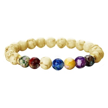 Bratara elastica dama, multicolor, 8 mm diametru pietre Bratara elastica dama, multicolor, 8 mm diametru pietre