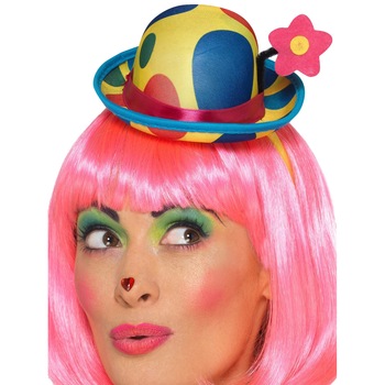Mini palarie petrecere clown multicolora, Smiffy Mini palarie petrecere clown multicolora, Smiffy