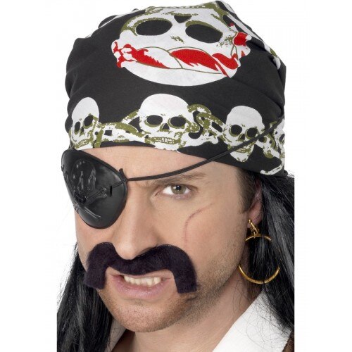 Bandana pentru pirat, model cranii, Smiffy, marime unica