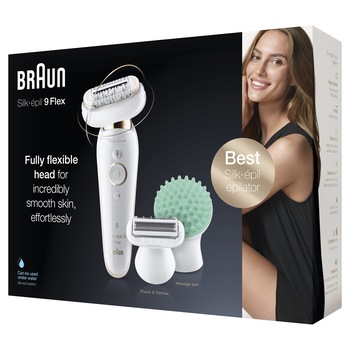 Set Epilator + Accesorii, Braun, Alb