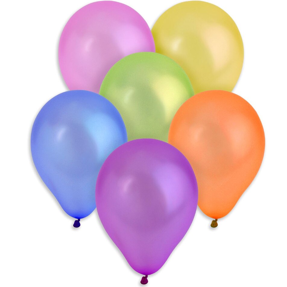 Set 10 baloane, Zola®, fosforescente, multicolore, dimensiune 23 cm