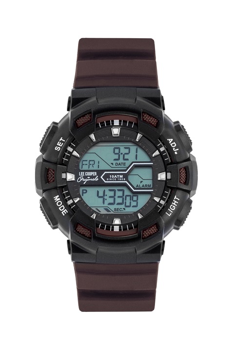 Lee Cooper, Digitális karóra szilikononszíjjal, Mályva