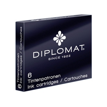 Cartuse cu cerneala neagra Diplomat - set 6 bucati Cartuse cu cerneala neagra Diplomat - set 6 bucati