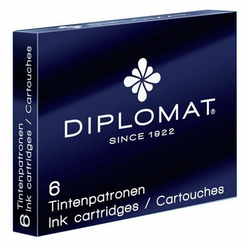 Cartuse cu cerneala albastra Diplomat - set 6 bucati Cartuse cu cerneala albastra Diplomat - set 6 bucati