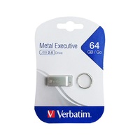 memory stick usb 20 verbartim metal executive 64 gb metalic rezistent la apa fara capac imagen 24_0_
0