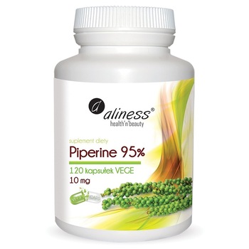 Supliment alimentar Aliness Piperine, Extract de piper negru 95%, 120 capsule Supliment alimentar Aliness Piperine, Extract de piper negru 95%, 120 capsule
