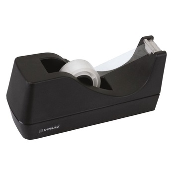 Dispenser de birou DOANU pentru banda adeziva, corp solid, latime banda 19mm, negru Dispenser de birou DOANU pentru banda adeziva, corp solid, latime banda 19mm, negru