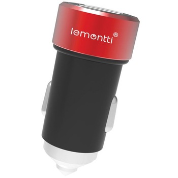 Incarcator auto Lemontti, 2 X Type-C, 3.1 A Incarcator auto Lemontti, 2 X Type-C, 3.1 A