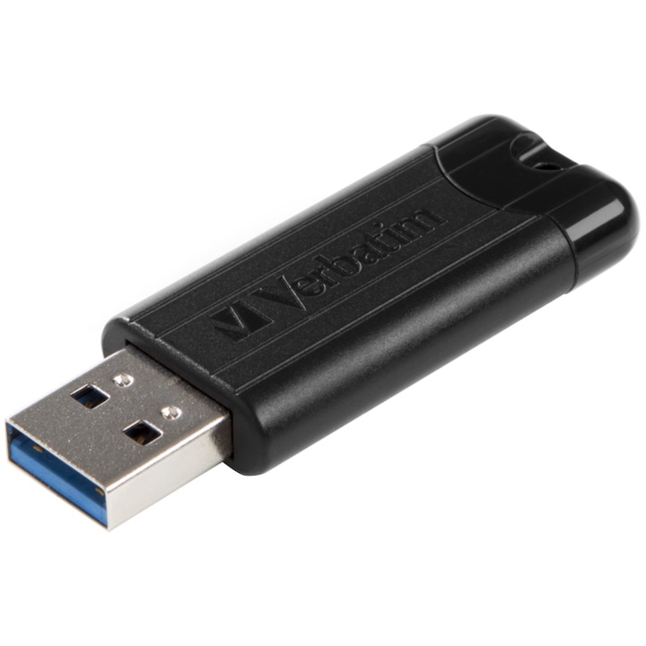Memorie USB Verbatim PinStripe 32GB, USB 3.0, Negru