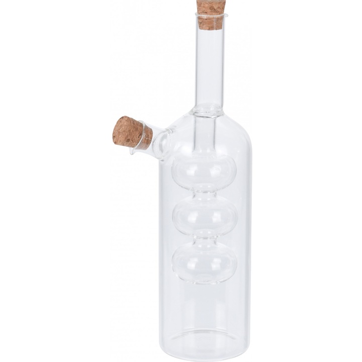 Recipient pentru ulei/otet Koopman, sticla, 225/75 ml, 142g, transparent