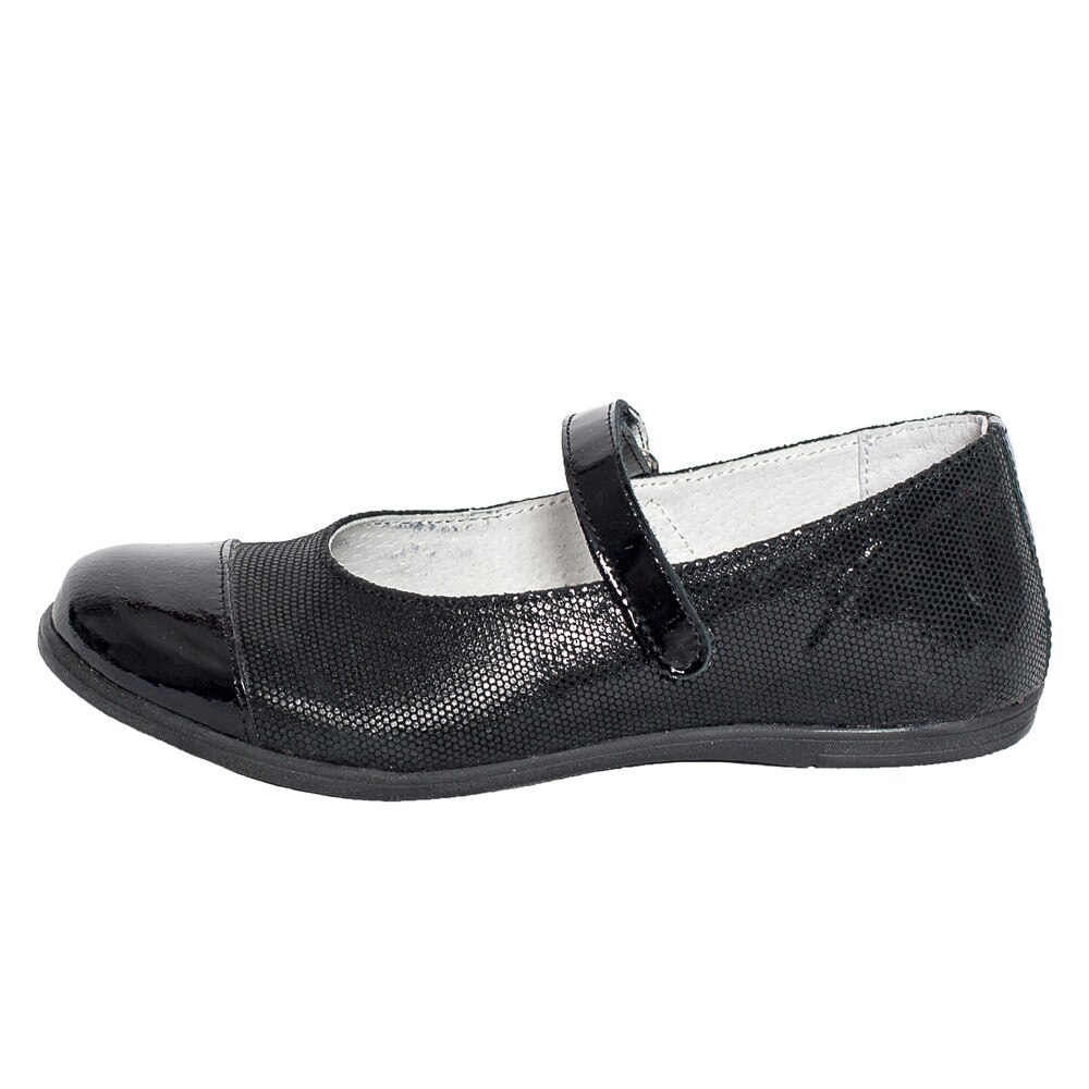 Balerini piele CHERRY, Negru