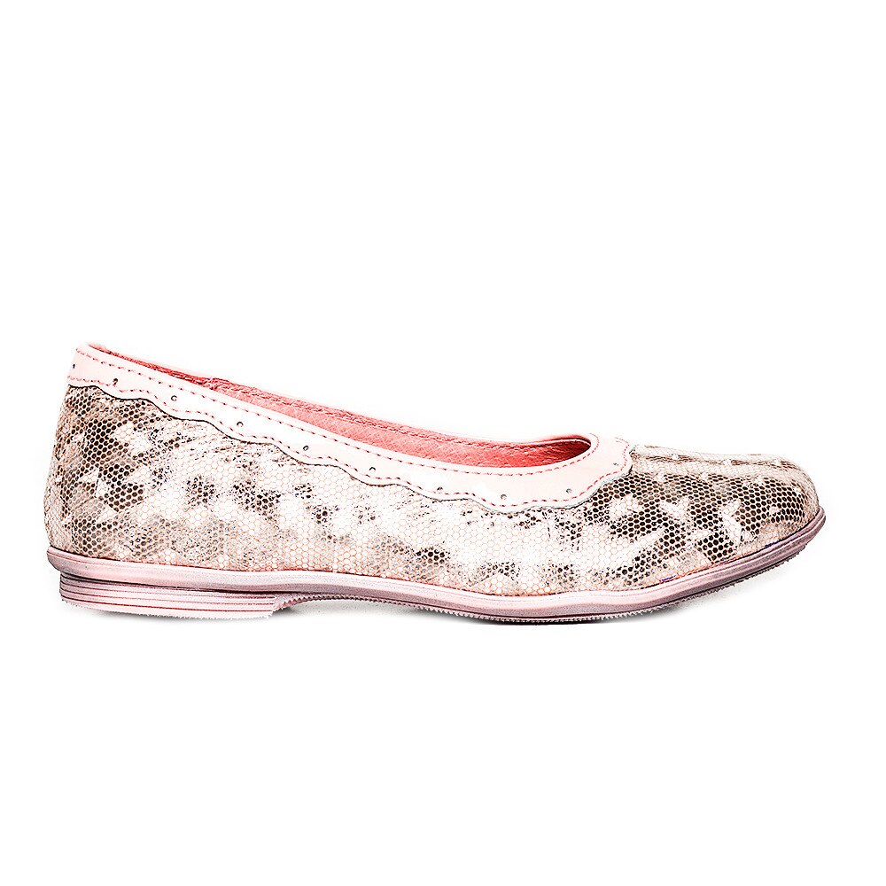 Balerini piele Lola, roz