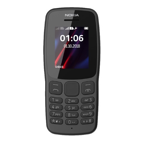 Telefon mobil Nokia 106, Dual SIM, Negru