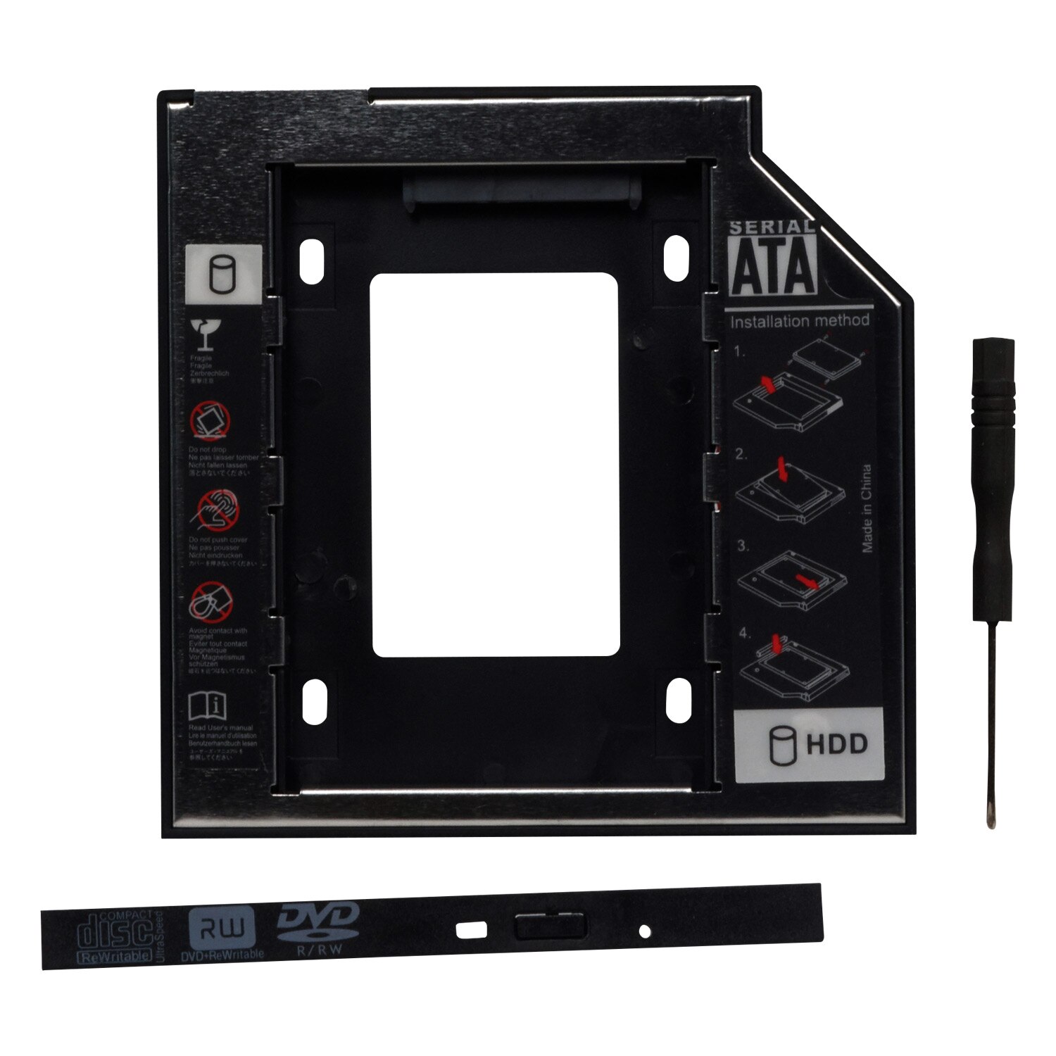 Adaptor HDD Caddy Spacer HDD/SSD pentru unitati optice de tipul 9.5 mm