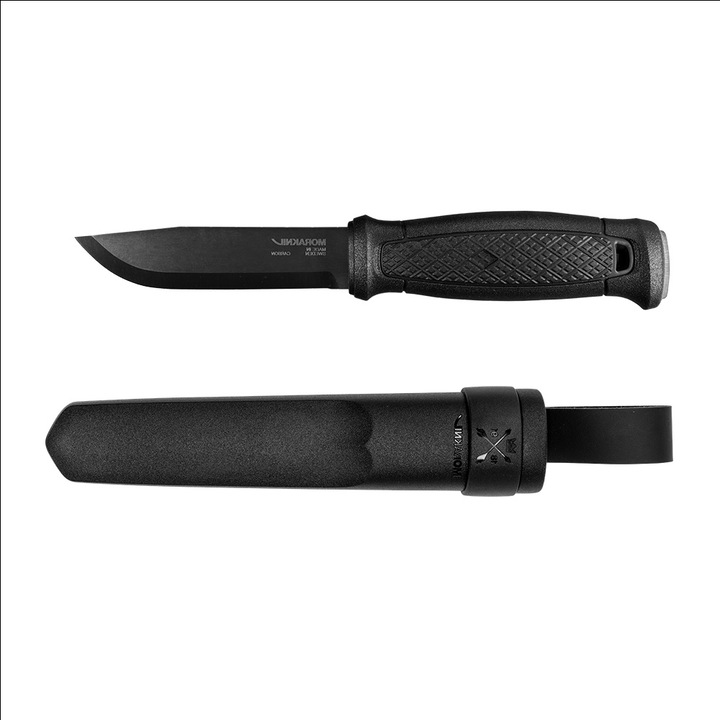 Cutit Mora Garberg CARBON BLACK cu teaca polimer, pentru camping/outdoor/vanatoare, Morakniv