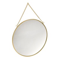 Oglinda pentru perete sau mobila rotunda,cu lantisor de 10 centimetri