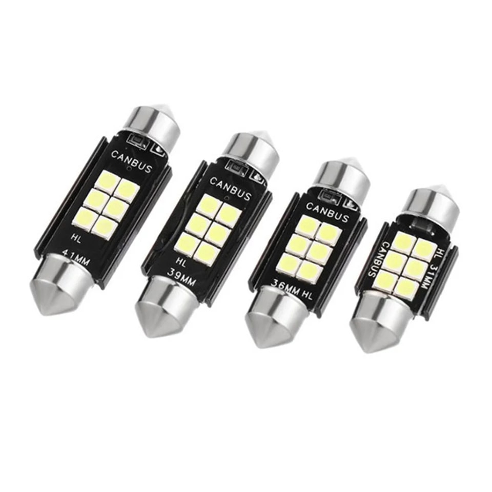Set 2 leduri sofit c5w 36mm canbus non-polar lumina alba