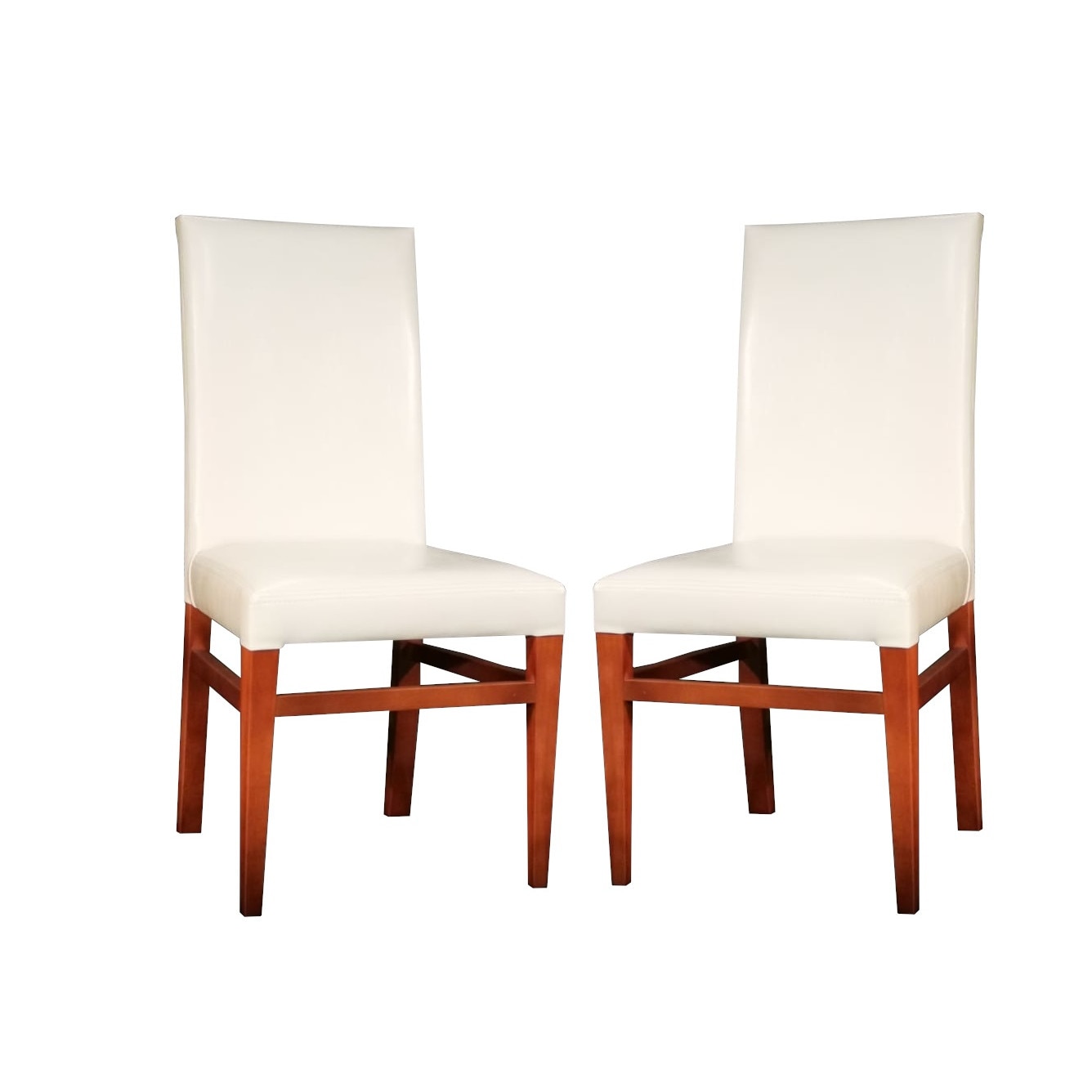 the same Think pencil Set 2 scaune living Simge tapitate piele ecologica alb fildes cu picioare  lemn - eMAG.ro