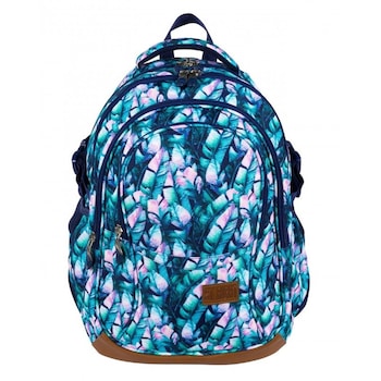 Ghiozdan St.Majewski, Gama St.Right Blue Leaves BP01, Turcoaz cu Roz Ghiozdan St.Majewski, Gama St.Right Blue Leaves BP01, Turcoaz cu Roz