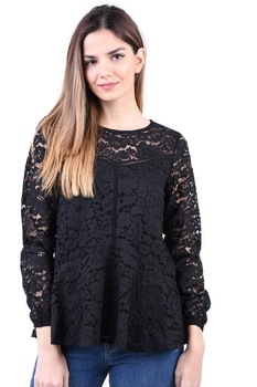 Bluza dama Long Black Lace, Negru, Vero Moda, Marimea M-L 38-40 EU Bluza dama Long Black Lace, Negru, Vero Moda, Marimea M-L 38-40 EU