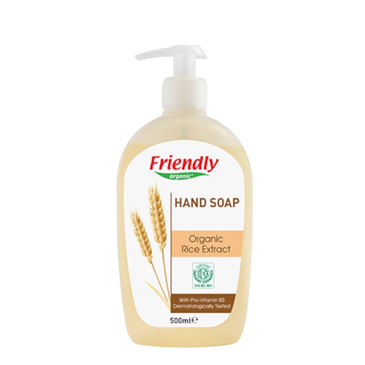 Натурален сапун за ръце с екстракт от органичен ориз 500мл Friendly Organic FR-00621