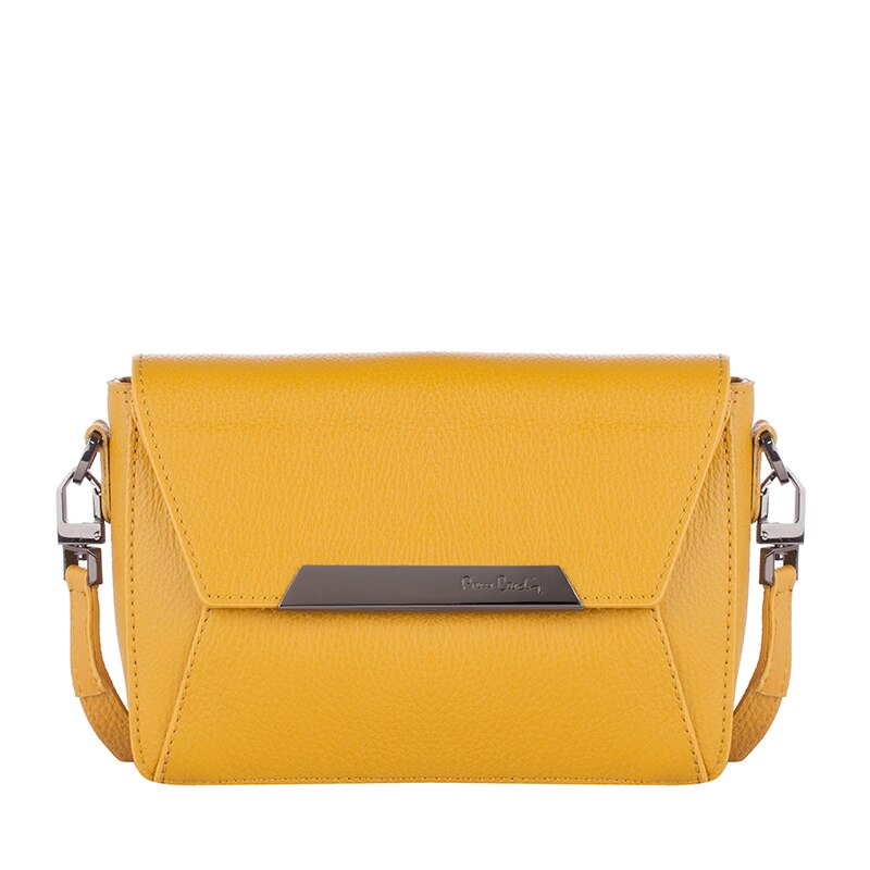 Geanta de umar, cochet, de piele naturala, Galben