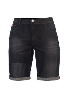 Lee Cooper - Мъжки дънкови къси панталони Regular Denim, Черен, 3XL EU