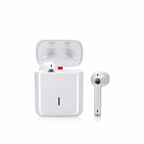 Casti Bluetooth Wireless Stereo, Compatibile Android & iOS, Bluetooth 5.0, Cutie de stocare si incarcare, Rezistenta la apa IPX5