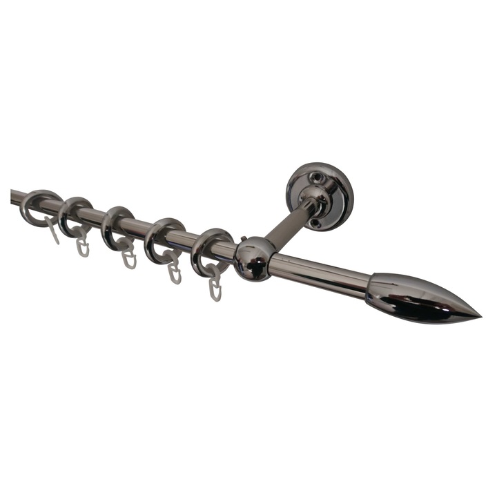 Корниз за стена Стелмо Единичен, Улей, Халки, 100см.-150см. Различни цветове, Конзоли, Накрайници