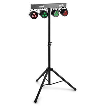 Set de lumini cu acumulator Li-Ion, 4x PAR LED RGBW 3W, Max Partybar7 Set de lumini cu acumulator Li-Ion, 4x PAR LED RGBW 3W, Max Partybar7