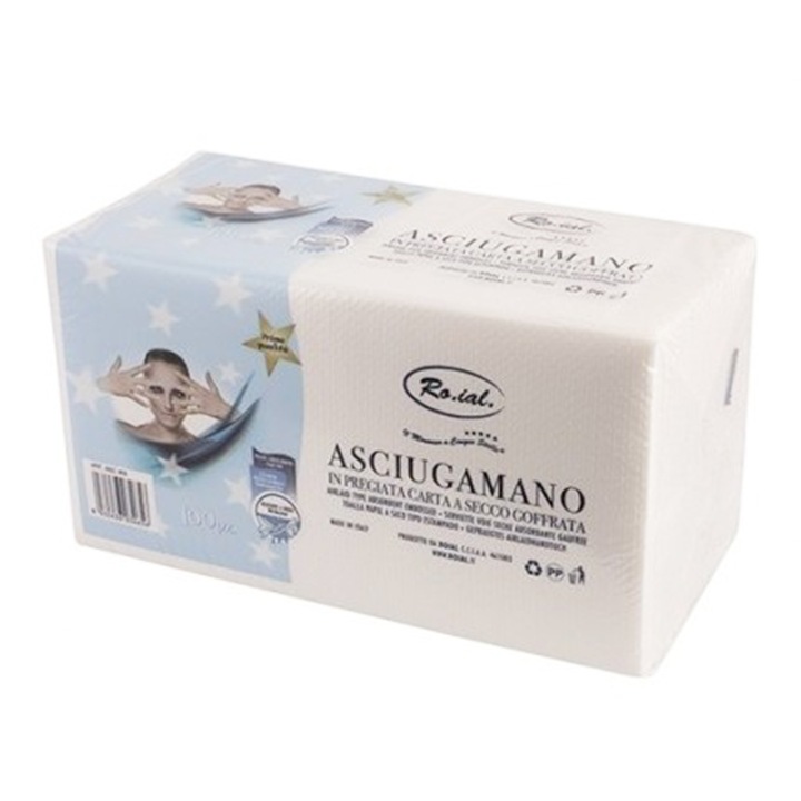 Prosop absorbant de unica folosinta gofrat 45x80cm, Roial, 100 buc