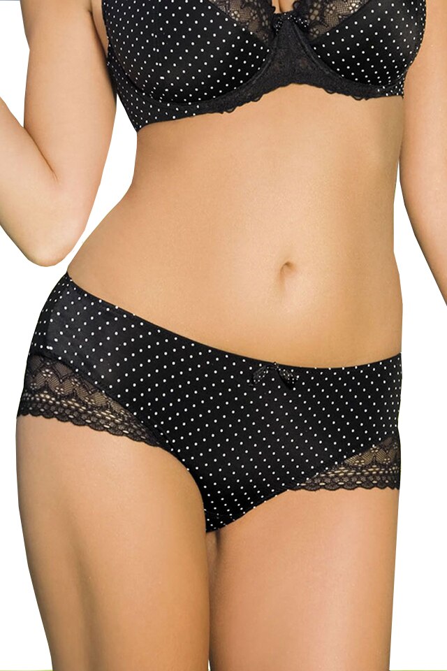 Chilot Beverly Black cu dantela, Corin, negru, cu buline,L EU