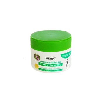 Crema regeneranta cu tataneasa, galbenele si vitamina A, Mebra, 45 ml Crema regeneranta cu tataneasa, galbenele si vitamina A, Mebra, 45 ml