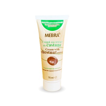 Crema cu extract de castane cu efect vasoconstrictor venos, Mebra, 75 ml Crema cu extract de castane cu efect vasoconstrictor venos, Mebra, 75 ml