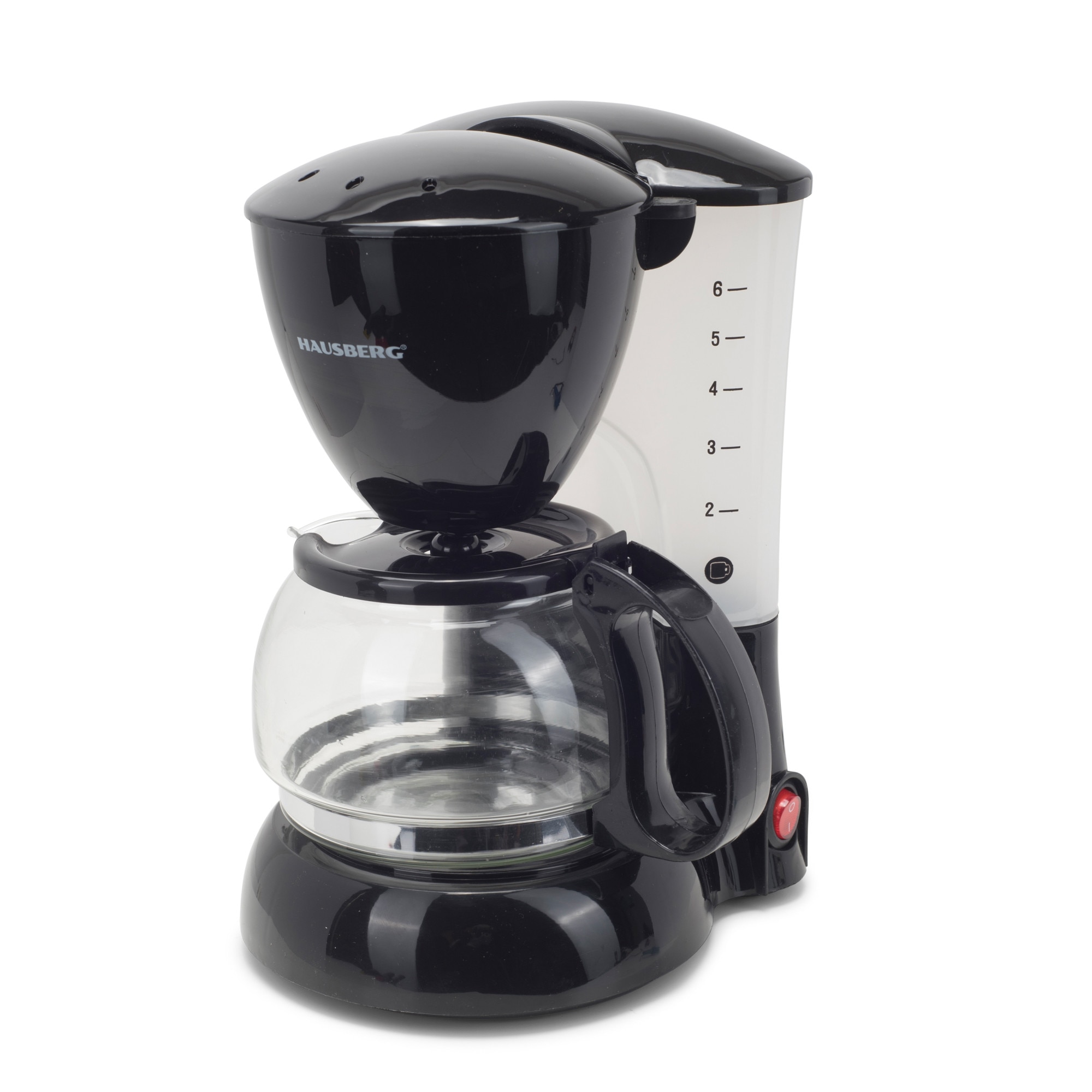 Filtru Cafea Hausberg, Putere 800 W, Capacitate 0,6 L, Inicator Luminos, Filtru Detasabil, Alimentare 230 V, Design Ergonomic, Negru