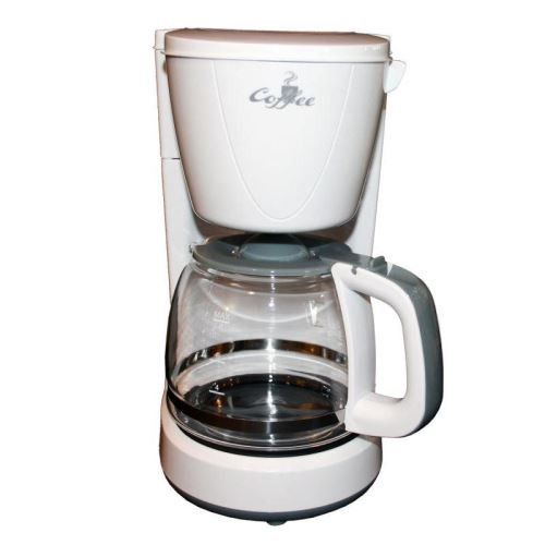 Cafetiera electrica Home , Capacitate Rezervor de 1 L , Recipient din sticla cu maner izolat , Capacitate 8 casti , Putere de 800 W , Functie Filtru permanent , Alb