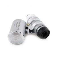 Microscop Portabil De Buzunar Cu Marire Pana La 60X Si Lampa LED