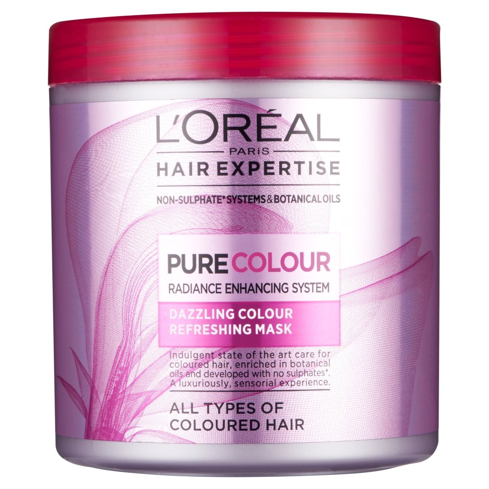 Masca pentru par vopsit L’oreal Paris Pure Colour Dazzling Refreshing Mask, 200 ml