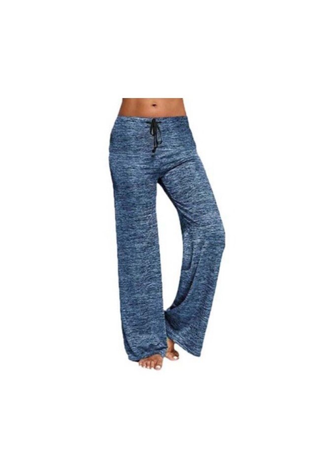 Pantaloni de Pijama Dama, Evazati, Albastru, Albastru