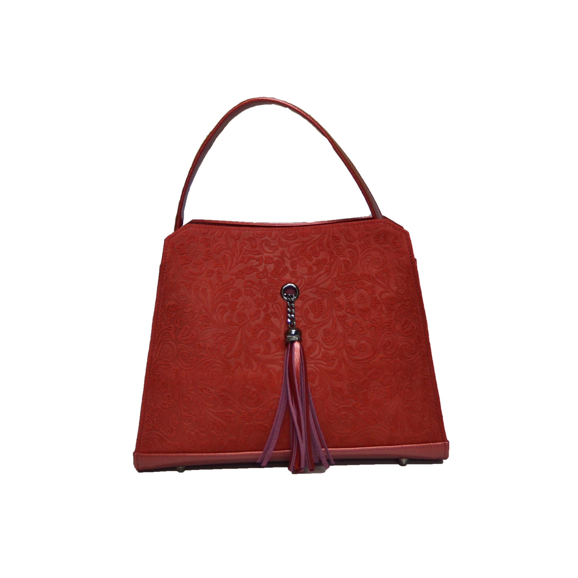 Geanta dama,Zea,piele naturala,rosie(25112)