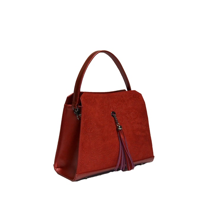 Zea Női táska, Természetes bőr, 25112, Piros